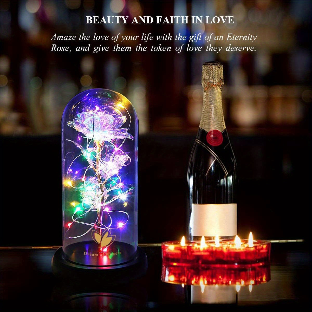 Die ewige Rose im Glasdom