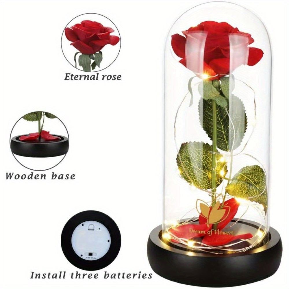 Die ewige Rose im Glasdom